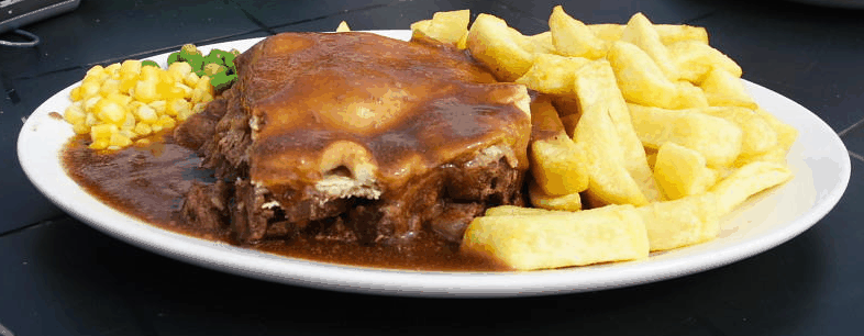 mmmm pie and chips...