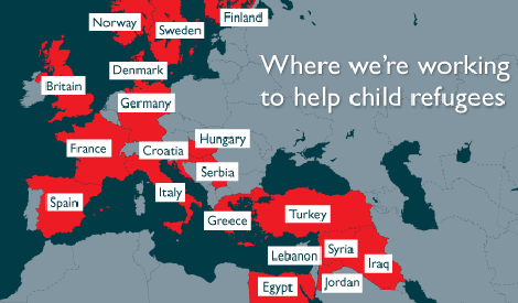 Save the Children Refugee Response Countries 