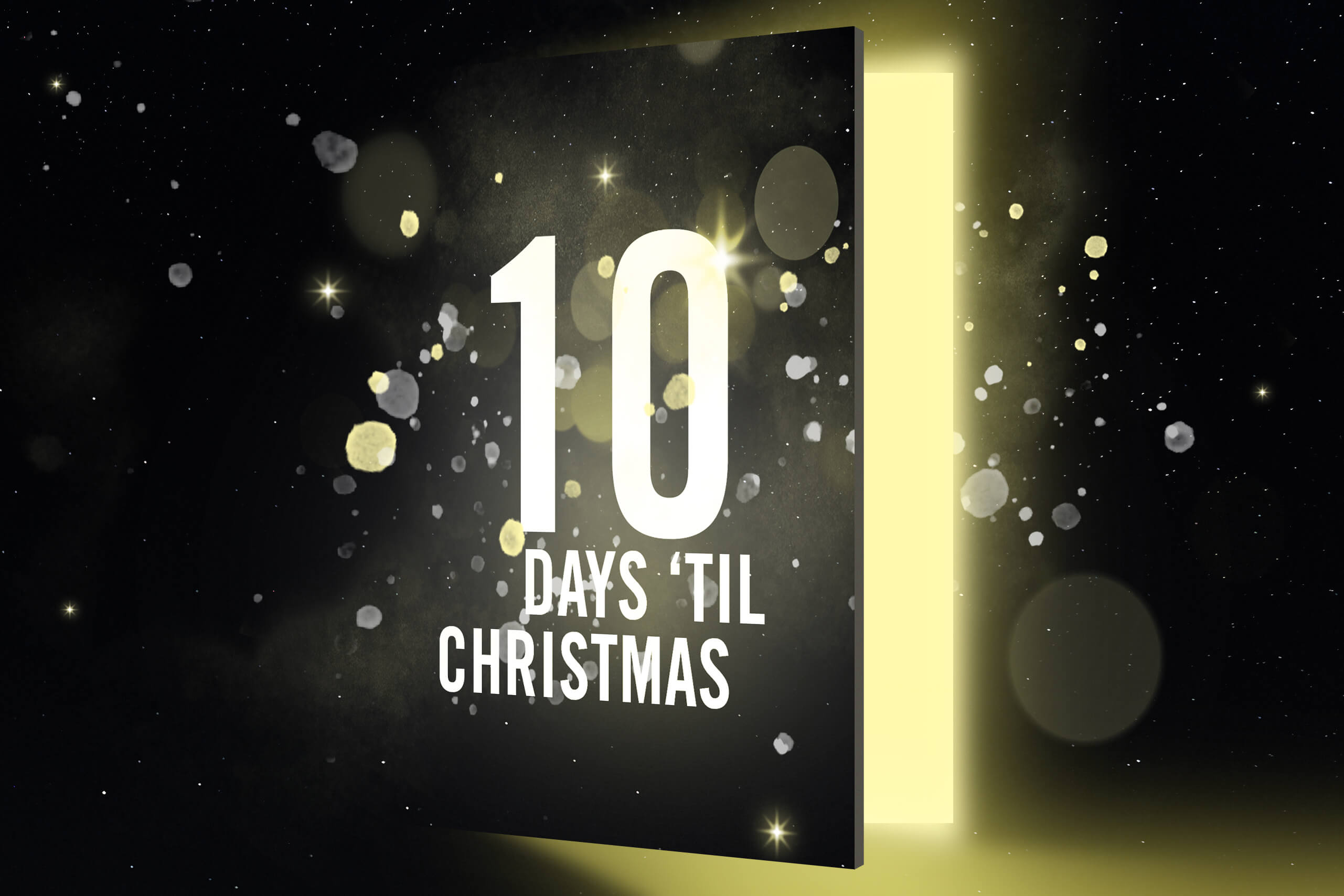 10 days untill christmas, advent door